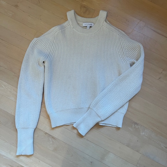 Intermix cold shoulder sweater. - Picture 1 of 6